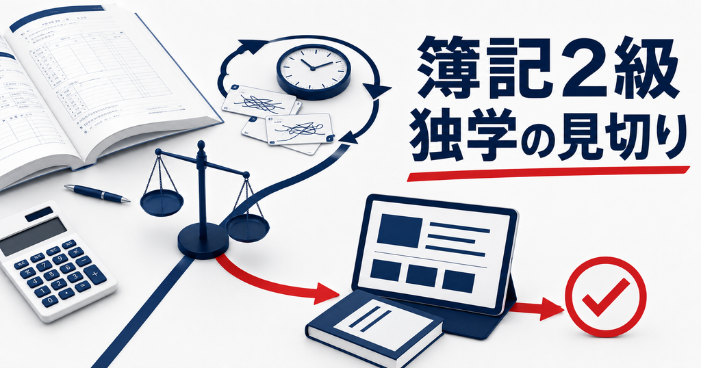 簿記2級の独学が厳しいと感じたら?見切りの判断基準を正直に解説
