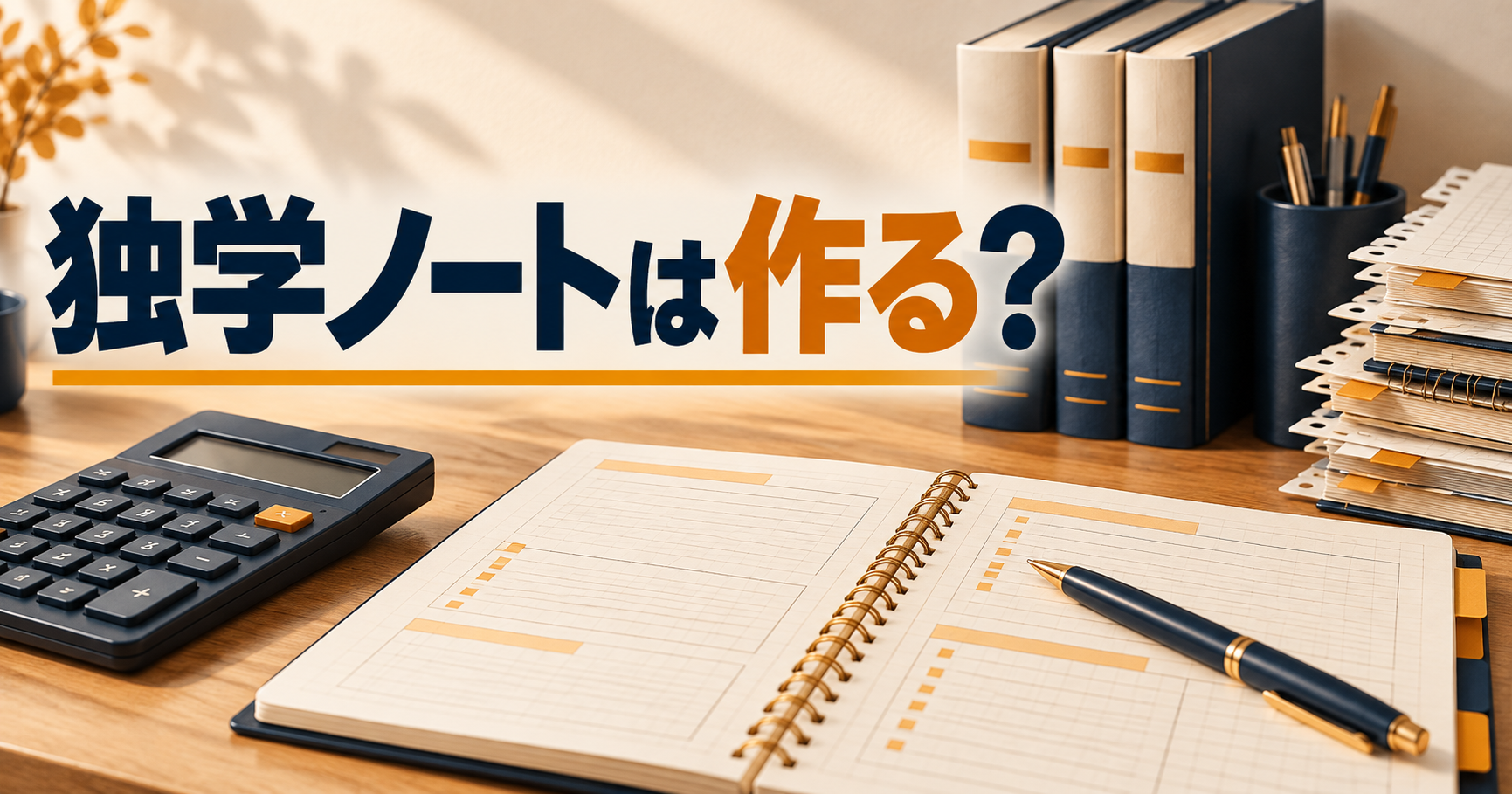 簿記の独学でノートは作る?作る価値がある2種類と、作らないほうが早い3つのことのアイキャッチ画像